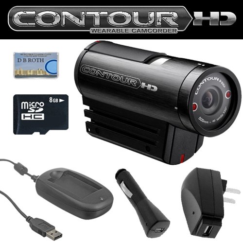 VholdR ContourHD HD Helmet Wearable Camcorder + Micro SD 8GB Memory Card