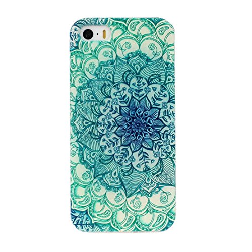 Landfox 2015 Fashion TPU Case Cover Back for Iphone5 5s 6 6 Plus (iPhone 6 4.7 Inch, Floral Pattern Flip Stand)