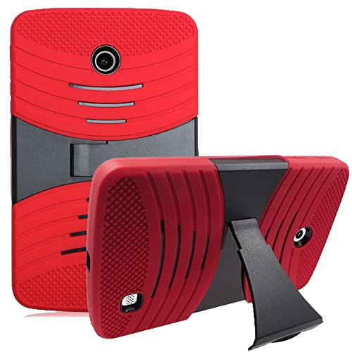 For SPRINT LG G Pad F7.0 inch LK430 ONLY (NOT FITS FOR LG G PAD 7.0 INCH TABLET) Case, Bvgande [Le Mes Series] (Red)