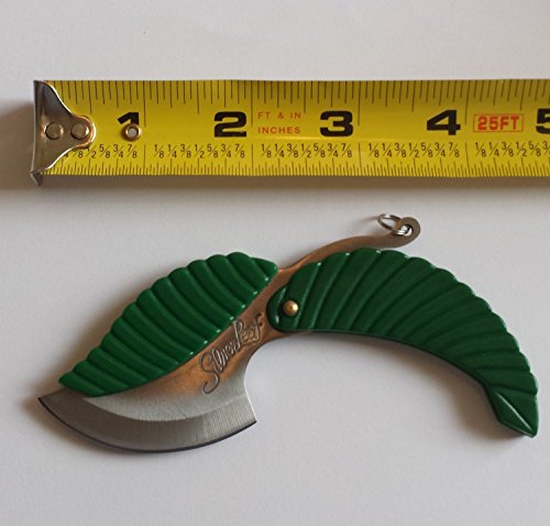 4" Leaf Stainless Steel Folding Pocket Keychain Knife - Sharp Compact