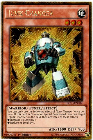 Yu-Gi-Oh! - Junk Changer (PGL3-EN002) - Premium Gold: Infinite Gold - 1st Edition - Gold Secret Rare