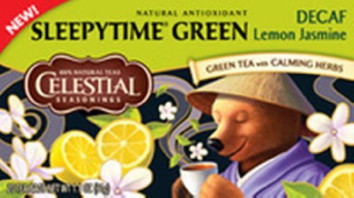 Celestial Seasonings Sleepytime Decaf Green Tea With Lemon and Jasmine, 20 Tea Bags