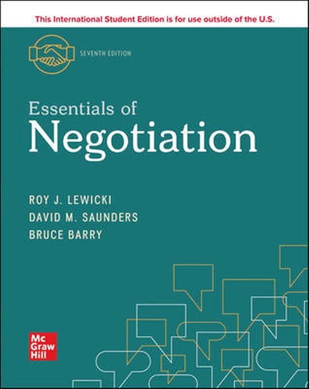 ISE Essentials of Negotiation by Roy J. Lewicki