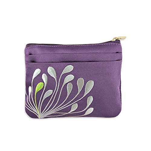 Zip Wallet - Embroidered Chrysanthemum