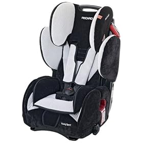 Recaro - Siège Auto Young Sport Groupe 1/2/3 - Microfibre - Noir/Argent