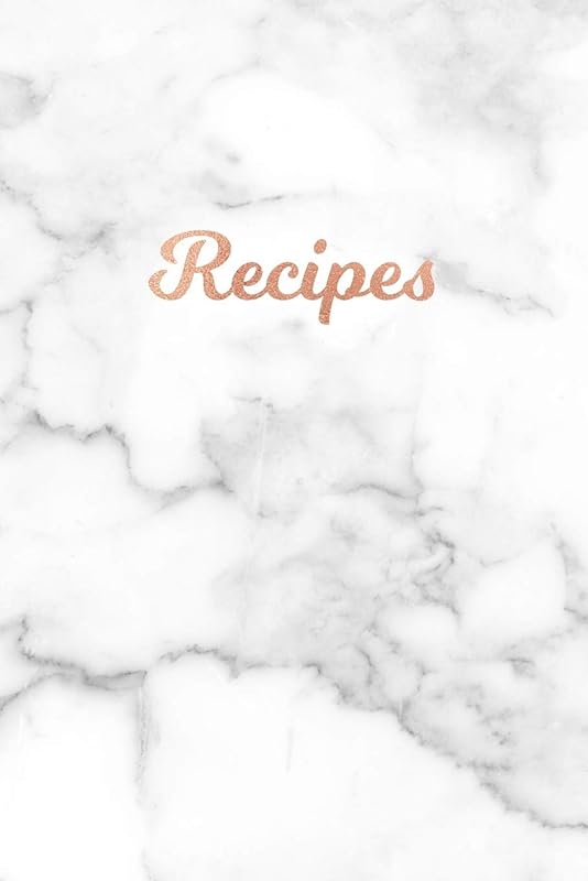Recipes: Blank Recipe Book, Custom Cookbook for your Favorite Recipes - Smokey White and Gray Marble (6 x 9 - 100 pages) by Recipe Notebooks