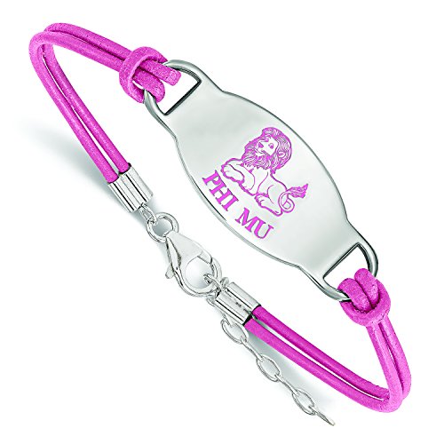 Algopix Similar Product 6 - LogoArt Sterling Silver Phi Mu Enameled