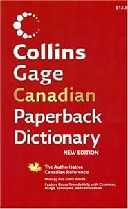 Collins Gage Canadian Paperback Dictionary New Edition by Nelson
