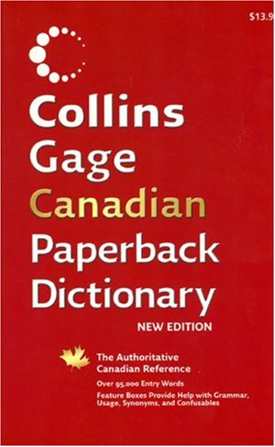 Collins Gage Canadian Paperback Dictionary New Edition by Nelson
