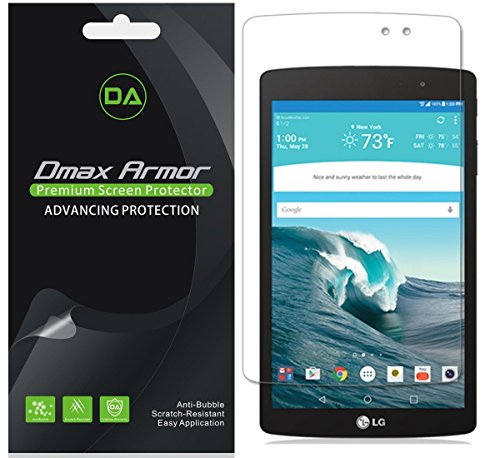 [3-Pack] Dmax Armor- LG G Pad X8.3 (Verizon) Screen Protector High Definition Clear Shield - Lifetime Replacements Warranty- Retail Packaging