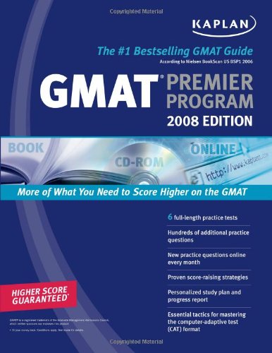 Kaplan GMAT 2008 Premier Program (w/ CD-ROM) (Kaplan GMAT Premier Program (w/CD)) by Kaplan
