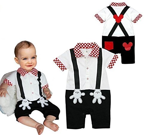 StylesILove Baby Boy Mickey Mouse Inspired Onesie Costume Romper
