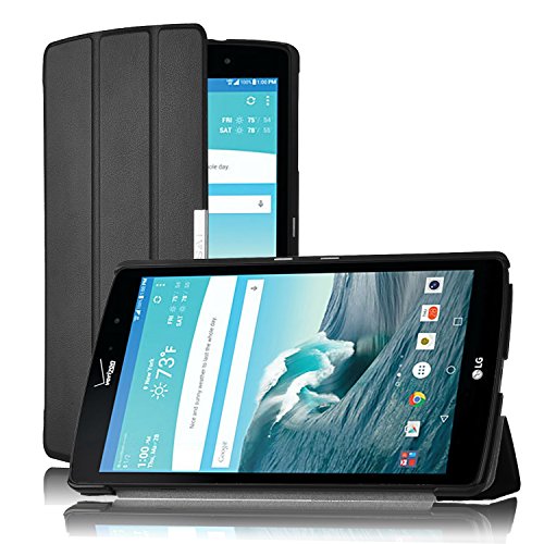 IVSO LG G PAD X8.3 Case - Ultra-Slim and Ultra-light High Quality PU Leather Folio Case Stand Cover With Auto Sleep/Wake Feature -Only for [Verizon Wireless Model VK815] LG G PAD X8.3 (2015 Released) 4G LTE Tablet (Black)