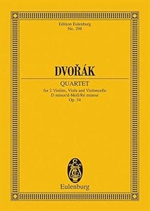 String Quartet in D Minor, Op. 34, B 75: Study Score by Antonin Dvorak
