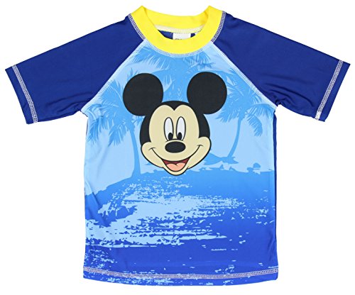 Disney Juniors Mickey Mouse Tropical Little Boys' Toddler Rashguard UPF 50+