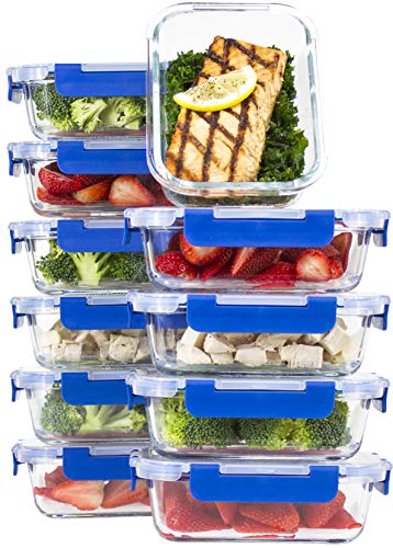 Algopix Similar Product 5 - 10 SETS VALUE PACK Glass Meal Prep