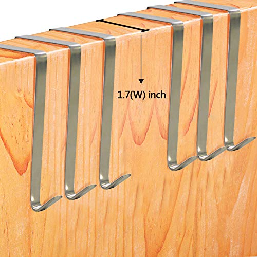 ZKOO Over The Door Metal Hooks, 6 Pack of Door Hangers, Save Space Hanger Hooks Organizer for Kitchen, Bathroom, Bedroom and Office