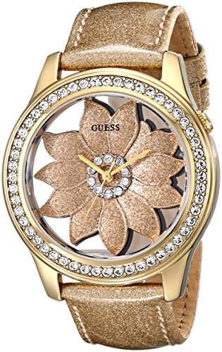 guess womens u0534l2 gold-tone flora watch wi