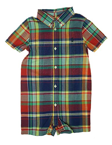 Ralph Lauren Baby Boys Plaid Romper