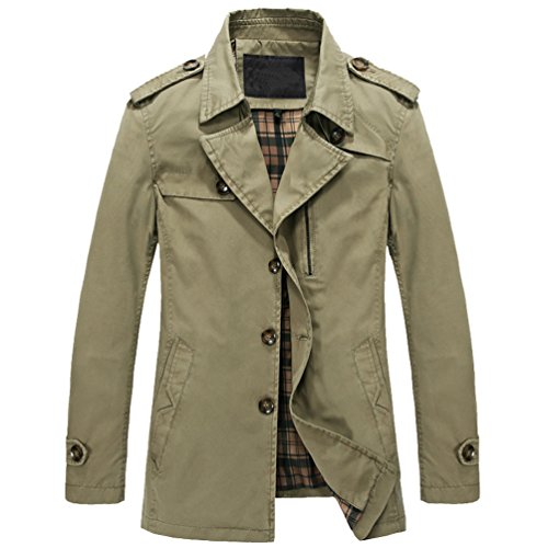 WenVen Men's Fall Casual Cotton Jackets Slim Fit