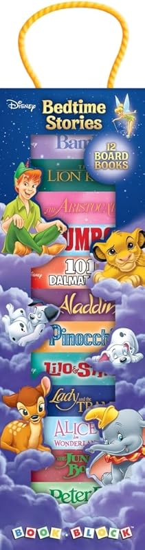 Disney Bedtime Stories: 12 Board Book Block Tower by Editors of Phoenix International Publications
