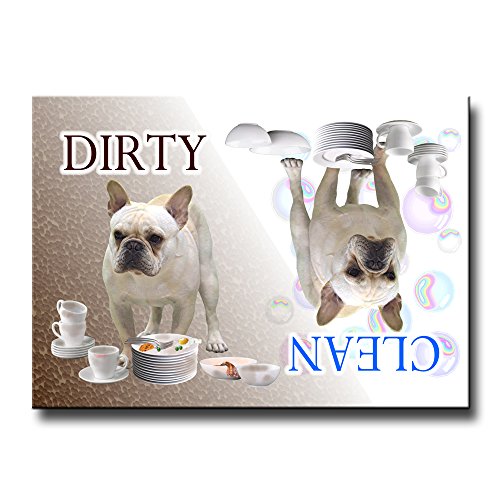 French Bulldog Clean Dirty Dishwasher Magnet No 1