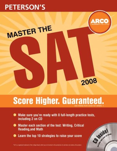 Master the SAT 2008 (w/CD) (Peterson's Master the SAT (w/CD)) by Margaret Moran