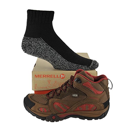 

Merrell Women's Azura Mid Waterproof Shoe with FREE Made in USA socks Bundle