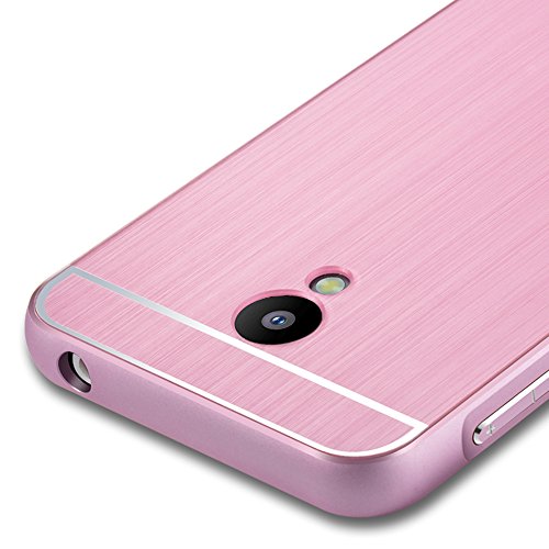 Rosa Aluminum Bumper Funda PC Back Case y Protector de Pantalla Para Meizu M2 (no es compatible con Meizu m2...