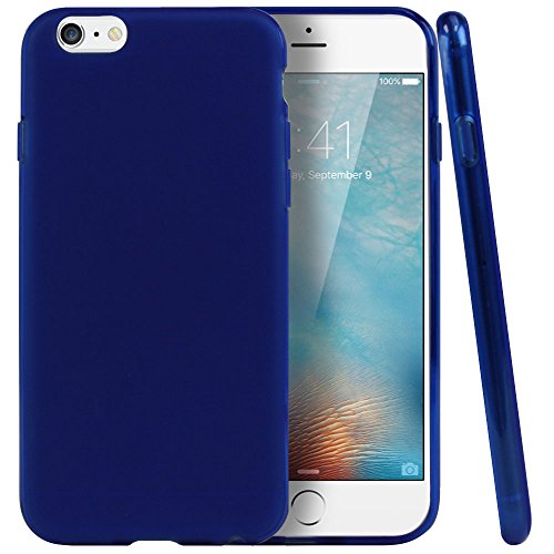 iPhone 6S Case, REDShield® [Blue] Slim & Flexible Anti-shock Crystal Silicone Protective TPU Gel Skin Case Cover For Apple iPhone 6S (2015)/ iPhone 6 (2014) + Free Microfiber Cloth