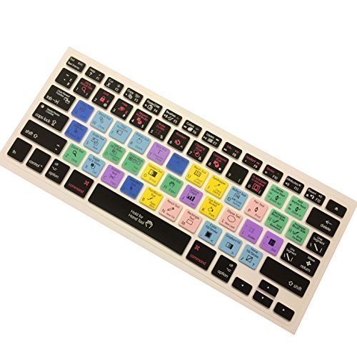 Dogxiong® US Layout Adobe Illustrator AI English Shortcuts Hot Keys Pattern Silicone Keyboard Cover Keyboard Skin Protection for Apple Macbook Pro 13