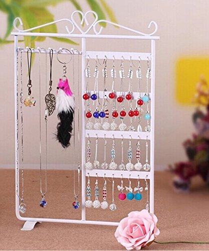 Algopix Similar Product 5 - Metal White Jewelry Organizer for