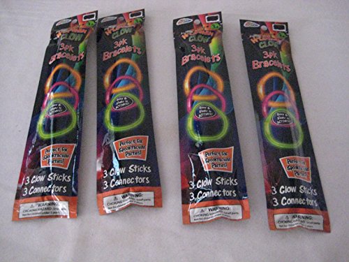 Algopix Similar Product 3 - Glow in the Dark bracelets (4 pack)
