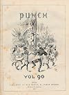 Punch, Or the London Charivari. Jan - June 1886 Volume 90. Red half leather cover