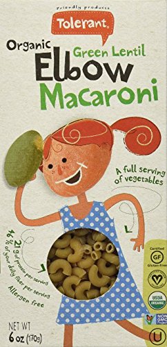Tolerant Organic Green Lentil Elbow Macaroni Pasta 6oz