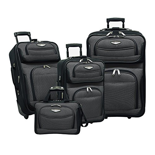 Travel Select Amsterdam 4-Piece Softshell Deluxe Expandable Rolling Luggage Set