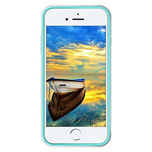 iPhone 6 Plus Case, LoHi iPhone 6s Plus Case [Extra Front Raised Lip] Back Shell Bumper Case Durable TPU Cover Slim Protective Case for Apple iPhone 6 6s Plus 5.5 Inch - Green/White