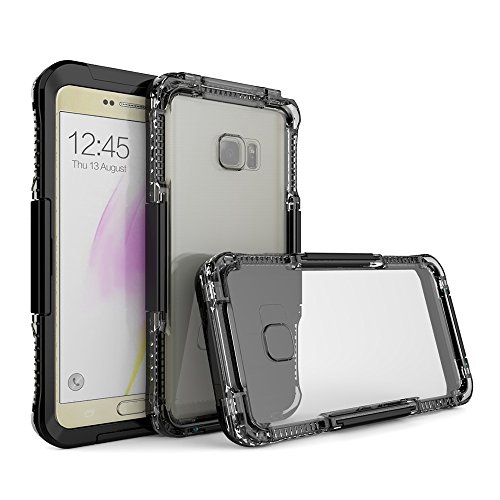 Galaxy Note 7 Waterproof Case, Wuloo Waterproof Case Underwater Waterproof Shockproof Dirtproof Snowproof Durable Full Sealed Protection Case Cover for Samsung GALAXY Note 7 (Black)