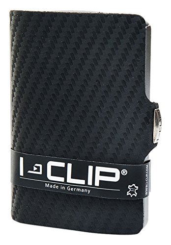 I-Clip アイクリップ 牛革クレジットカードケース カーボンパターン ブラック