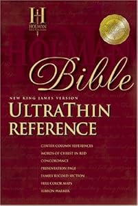 NKJV UltraThin Reference Bible (Black Genuine Leather)