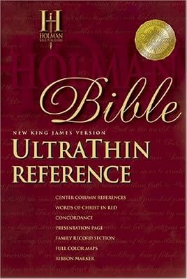 NKJV UltraThin Reference Bible (Black Genuine Leather)
