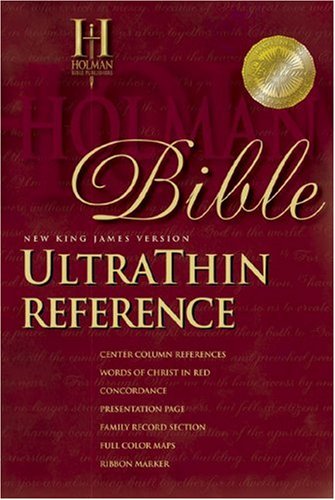 NKJV UltraThin Reference Bible (Black Genuine Leather) by Holman Bible Editorial Staff