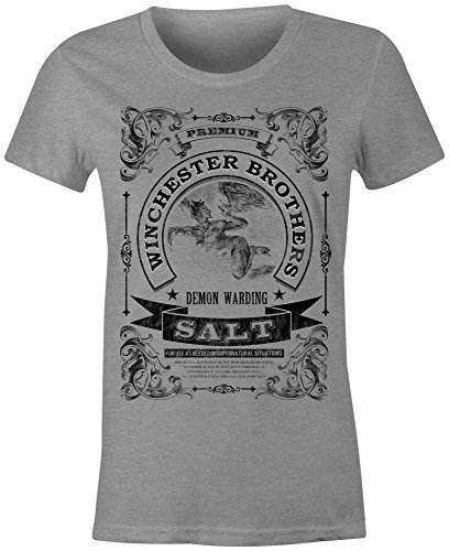 6TN Ladies Winchester Brothers Demon Warding Salt T Shirt