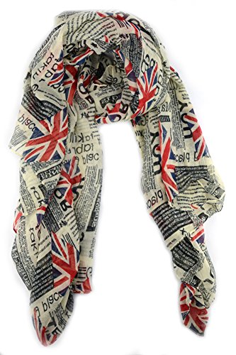Lenikis Unisex British Flag H4703 Soft Light Weight Scarves