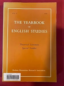 The Yearbook of English Studies. Theatrical Literature Special Number. Vol. 9, 1979.
