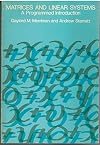 Matrices and linear systems;: A programmed introduction