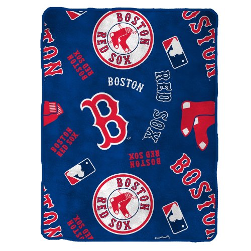 MLB Boston Red Sox Royal Plush Throw, 50 x 60 Inches