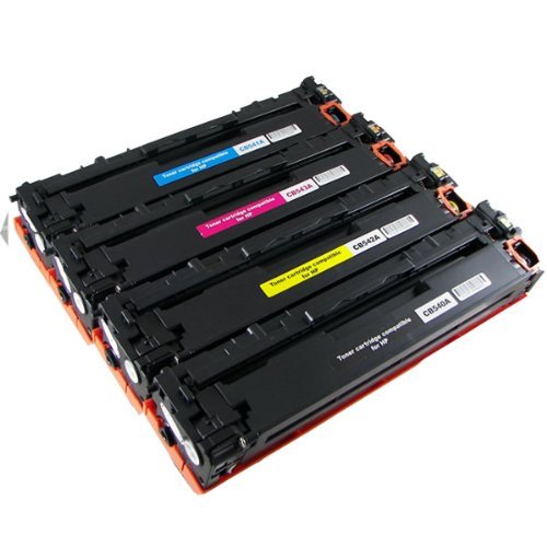 Toner Clinic ® 4PK Compatible Laser Toner Cartridge Set for HP 125A CB540A Black CB541A Cyan CB543A Magenta CB542A Yellow Compatible With HP Color Laserjet CM1312 MFP, Color Laserjet CM1312NFI, Color LaserJet CP1215, Color LaserJet CP1515N, Color LaserJet CP1518NI