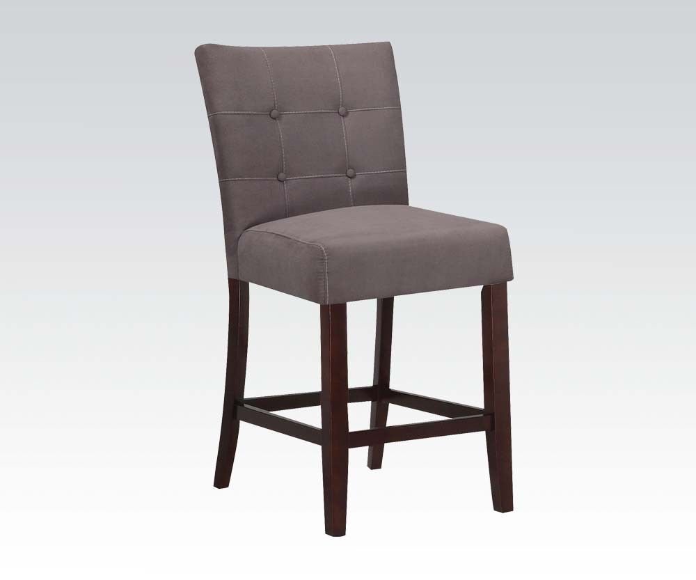 

Acme Chic Modern Espresso & Gray Fabric Counter Height Bar Chairs (Set Of 2)