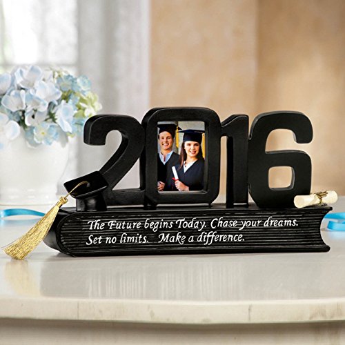 Class of 2016 - Graduation Picture Frame With Hat And Tassel, Tabletop, Black